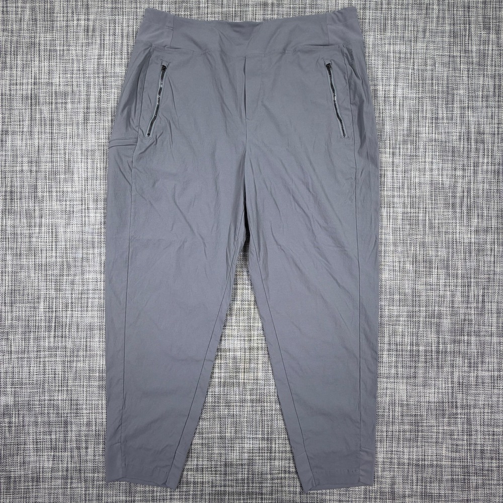 Athleta Women Trekkie North High Rise Jogger Pants Gray Ripstop 14/P 533655